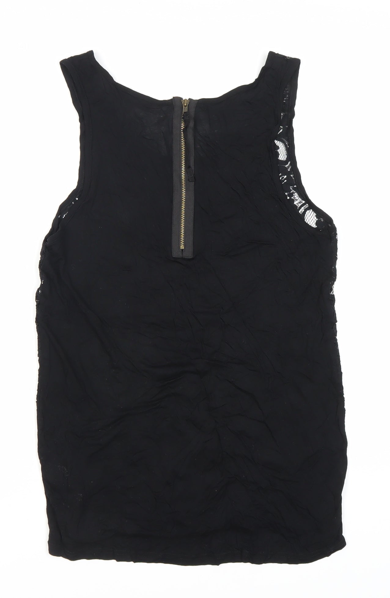 Womens UK Size 10 Topshop Black  Tank