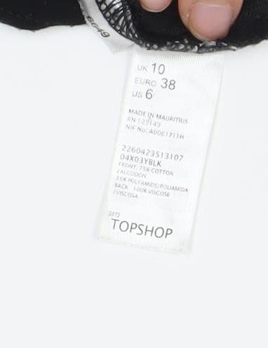 Womens UK Size 10 Topshop Black  Tank