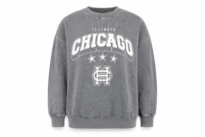 Front view of Divided unisex grey pullover sweatshirt, size 12