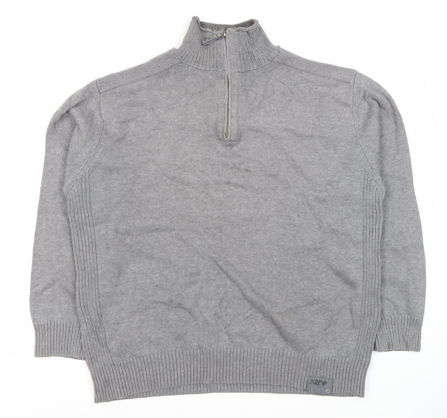 Livergy Men's Grey XL Full Zip Jumper Casual Knit