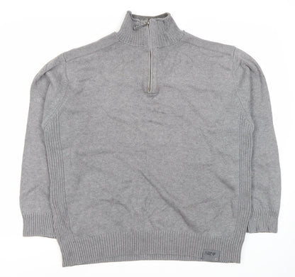Livergy Men's Grey XL Full Zip Jumper Casual Knit