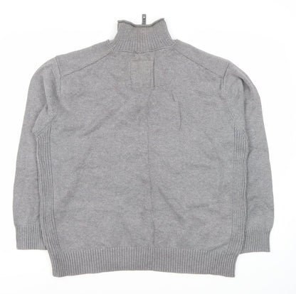 Livergy Men's Grey XL Full Zip Jumper Casual Knit