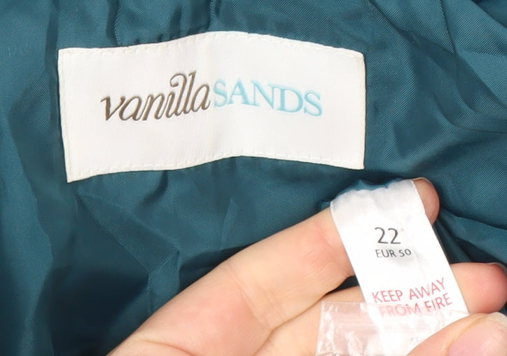 Vanilla Sands Women's Green Mid-Length Jacket Size 22