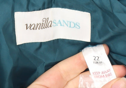 Vanilla Sands Women's Green Mid-Length Jacket Size 22