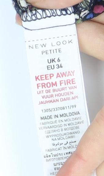 New Look Women's Multicoloured Floral Playsuit UK 6