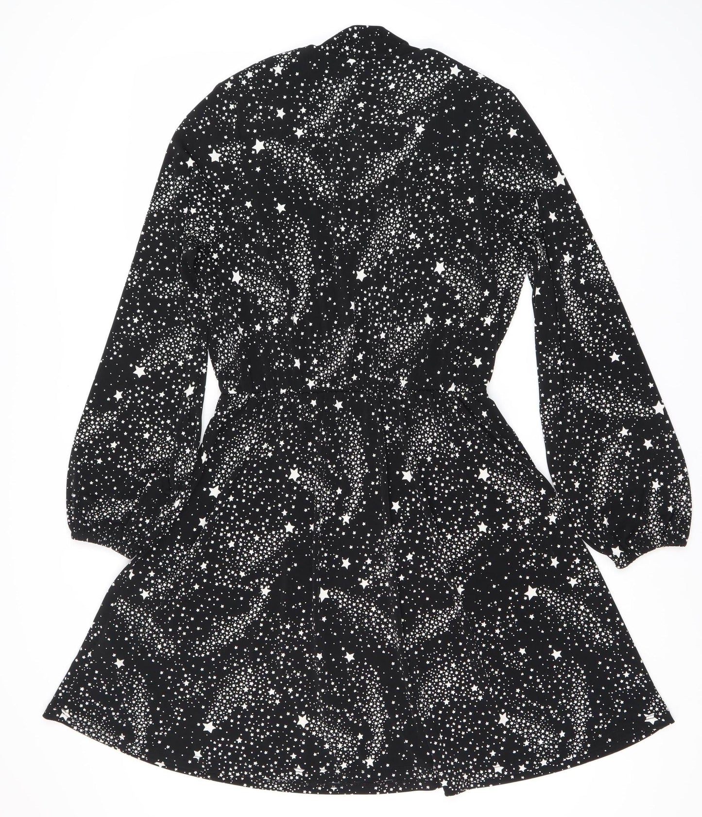 Oasis Women's Black Star Dress, M, Long Sleeve, Lightweight