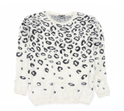 Womens UK Size 8 Warehouse White Pullover Jumper
