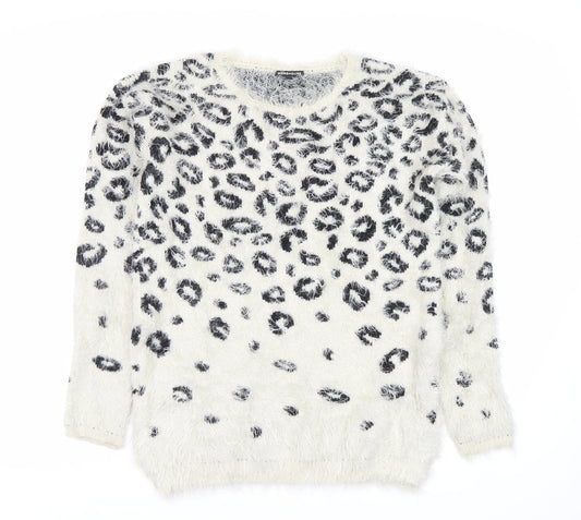 Womens UK Size 8 Warehouse White Pullover Jumper