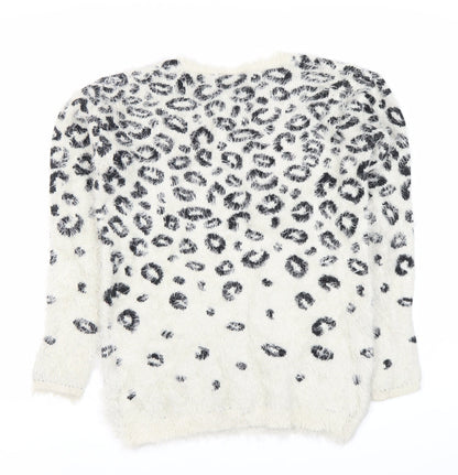 Womens UK Size 8 Warehouse White Pullover Jumper
