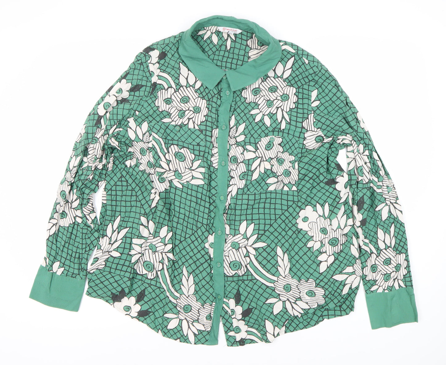 Womens UK Size 20 NEXT Green  Button-Up