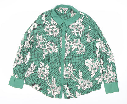 Womens UK Size 20 NEXT Green  Button-Up