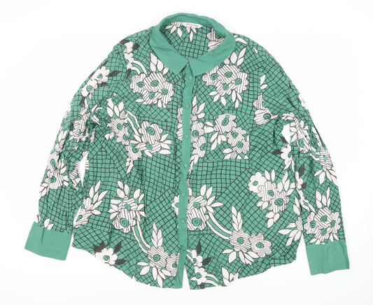 Womens UK Size 20 NEXT Green  Button-Up