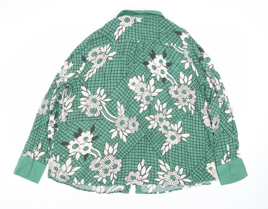 Womens UK Size 20 NEXT Green  Button-Up