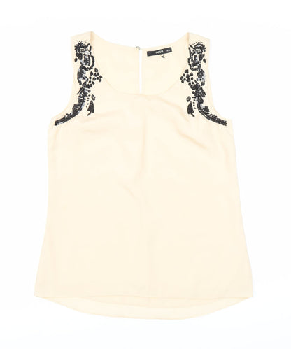 Womens UK Size 10 Oasis Beige Basic Blouse