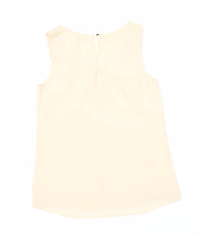 Womens UK Size 10 Oasis Beige Basic Blouse