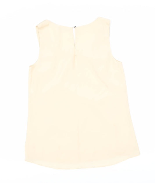 Womens UK Size 10 Oasis Beige Basic Blouse