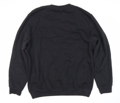 Mens UK Size L boohooMAN Black Pullover Sweatshirt