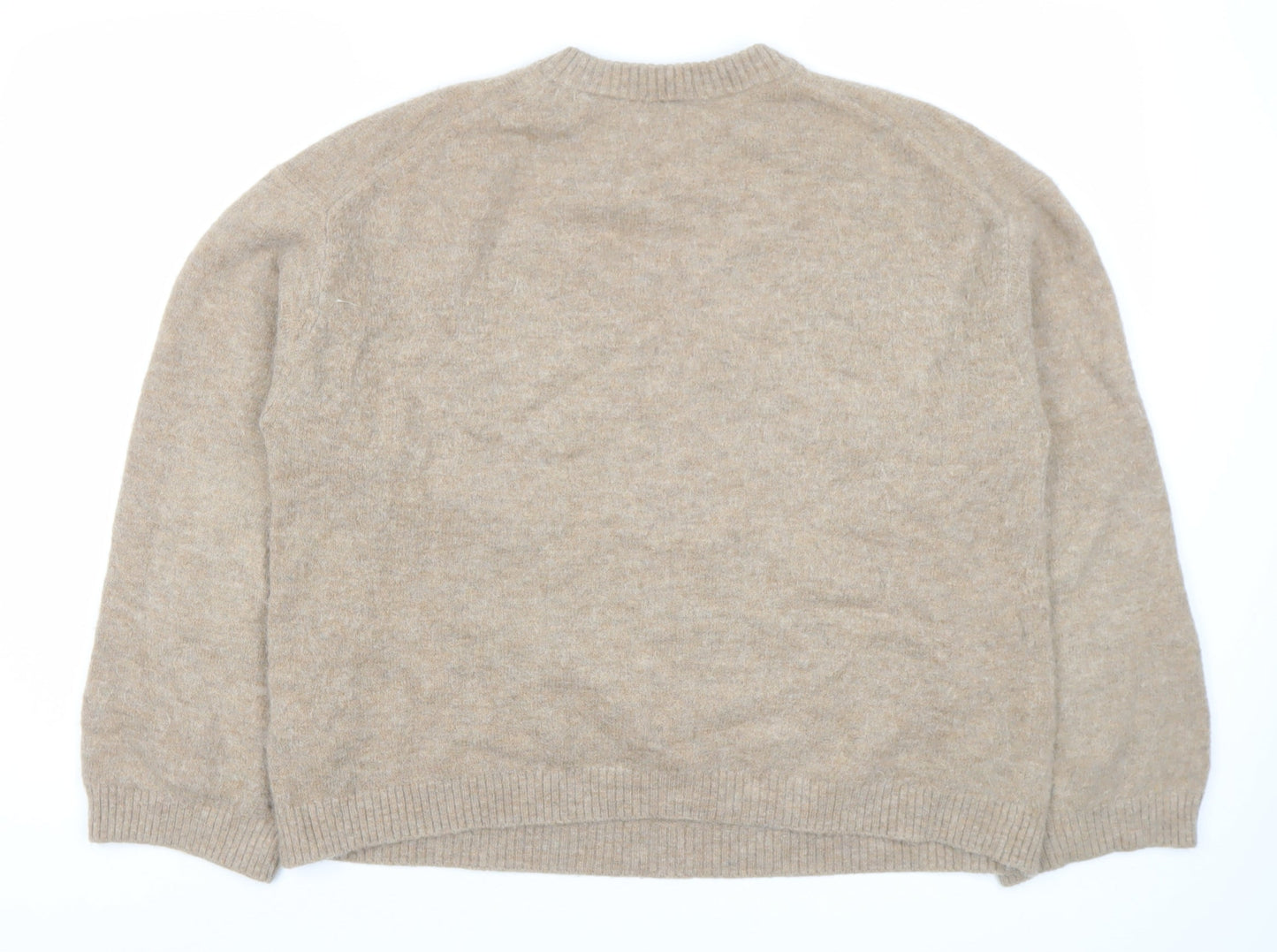 H&M Women's XS Beige Crew Neck Pullover Jumper