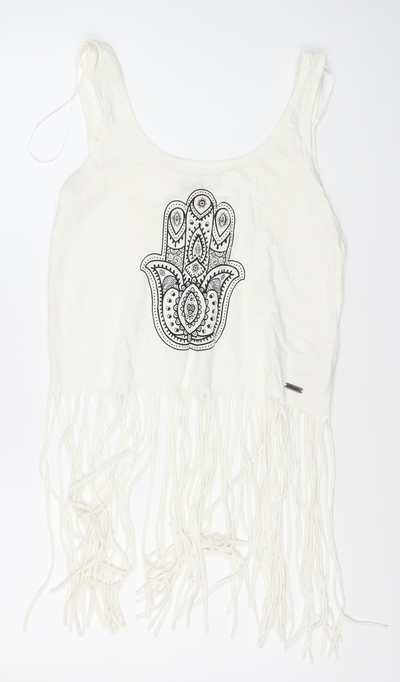 Womens UK Size 10 Lee Cooper White Basic Tank