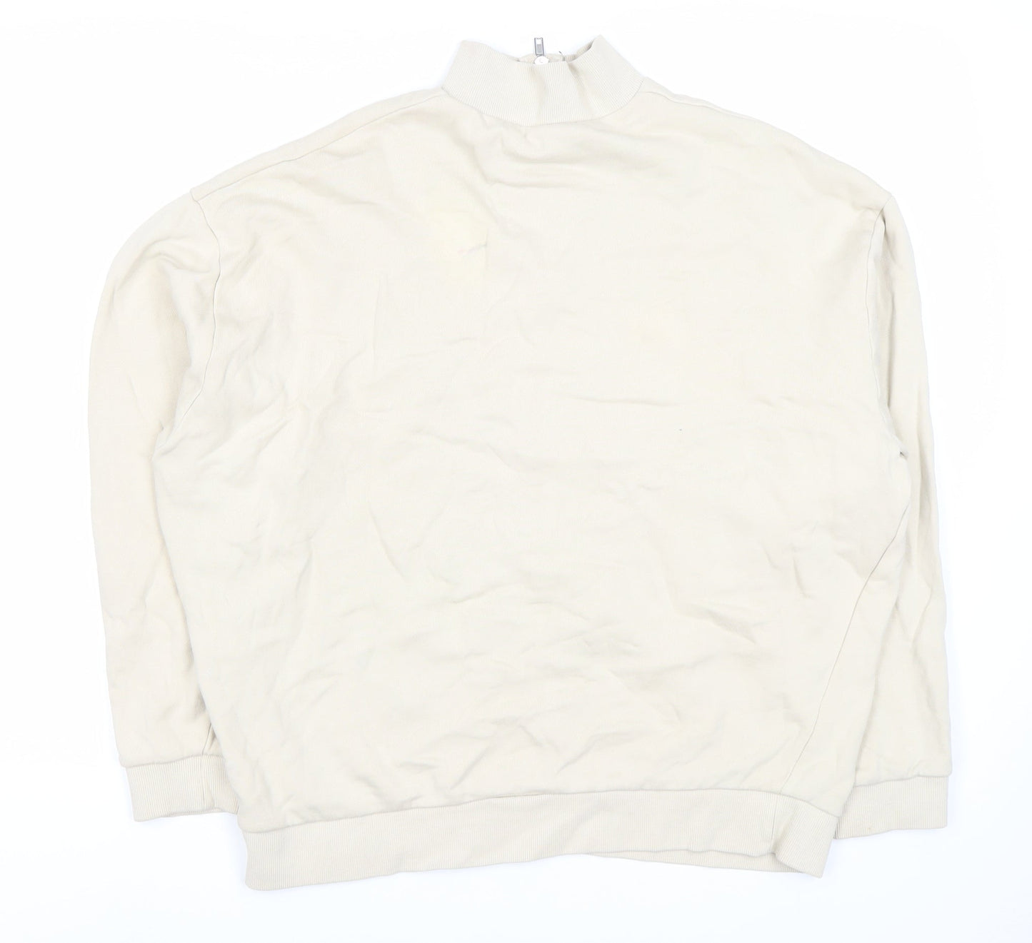 Mens UK Size M ASOS Ivory Full Zip Sweatshirt