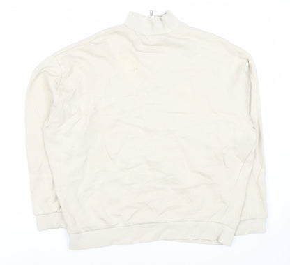 Mens UK Size M ASOS Ivory Full Zip Sweatshirt