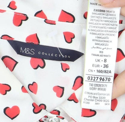 Womens UK Size 8 Marks and Spencer Multicoloured  Button-Up