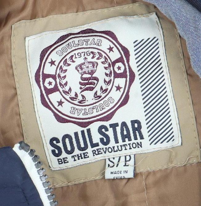 Mens UK Size S SOULSTAR Multicoloured Puffer Jacket