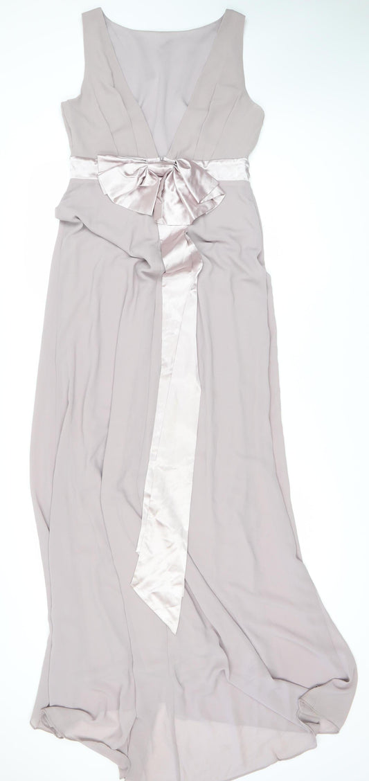 TFNC London Grey Evening Gown for Women Size 12