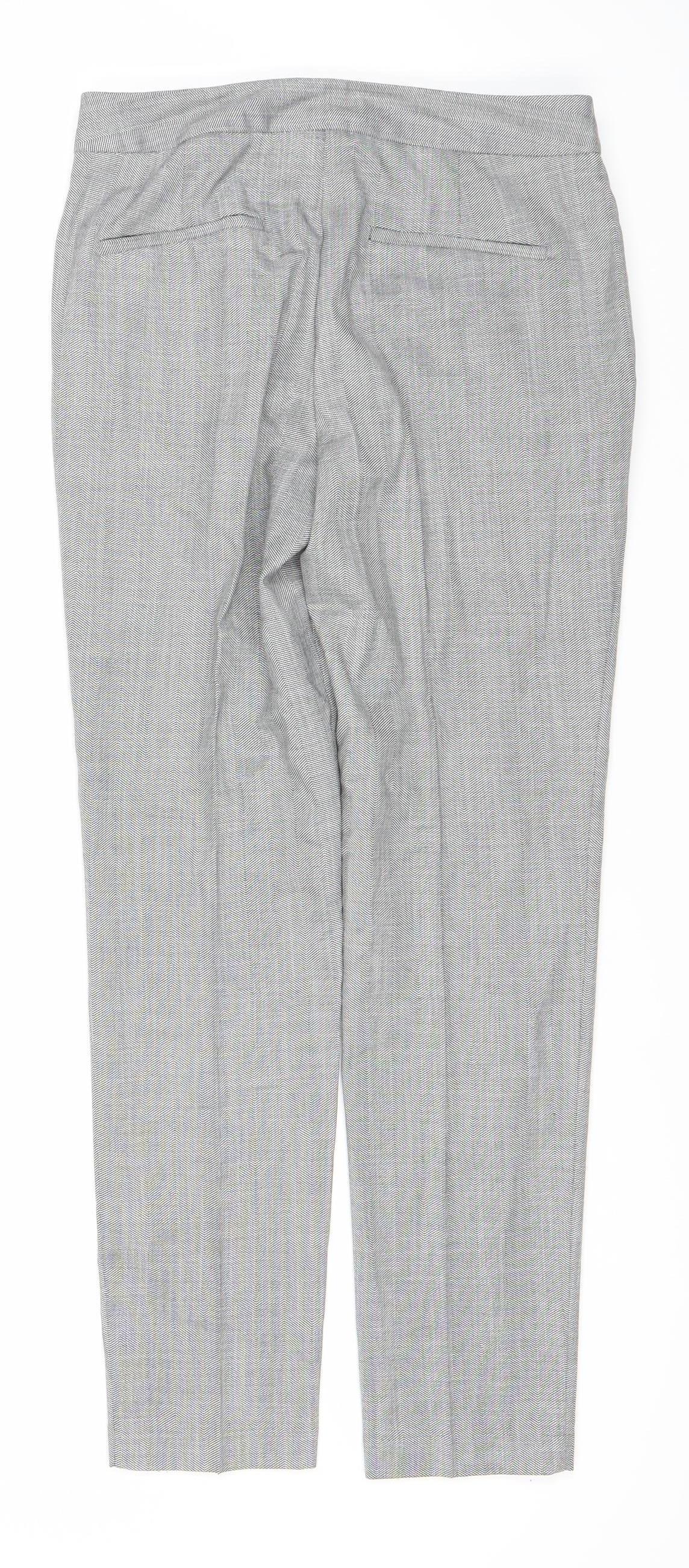 Zara Basic Women's Grey Straight Trousers Size 6