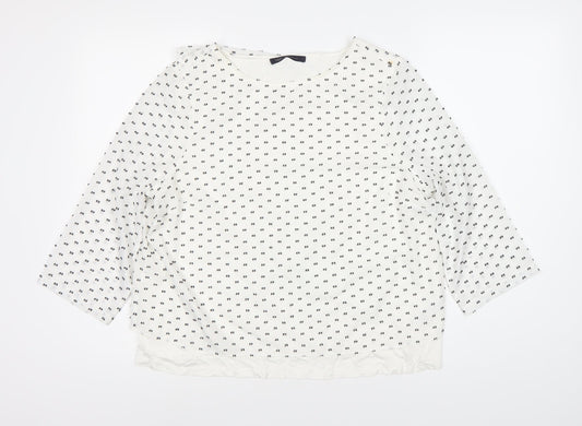 Womens UK Size 14 Marks and Spencer White  Blouse