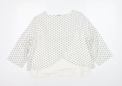 Womens UK Size 14 Marks and Spencer White  Blouse
