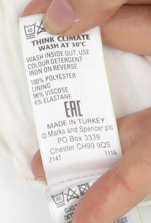 Womens UK Size 14 Marks and Spencer White  Blouse