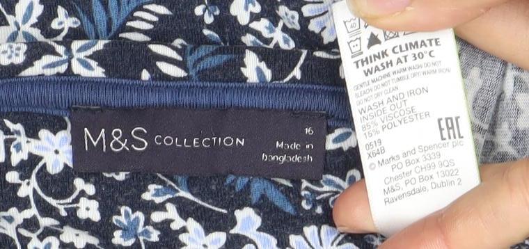 Womens UK Size 16 Marks and Spencer Blue  Blouse