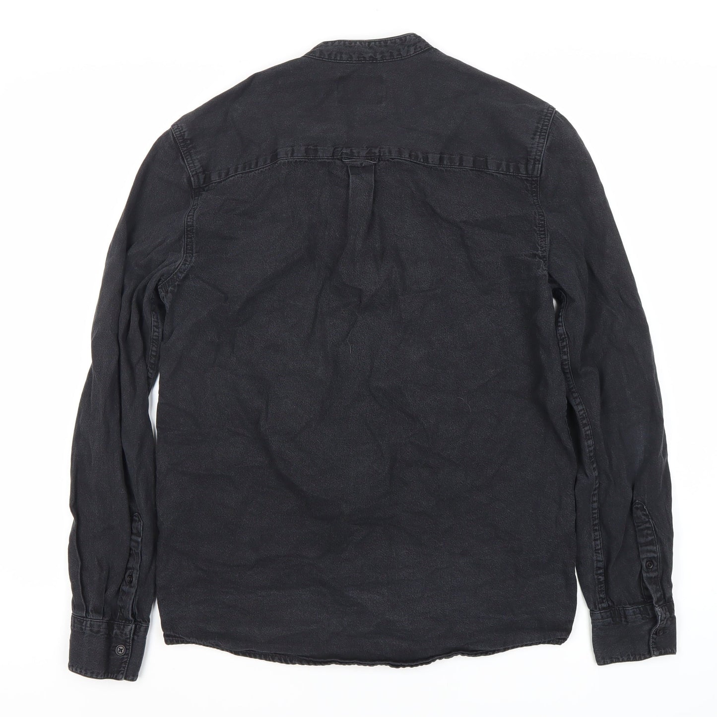 Topman Men's Black Long Sleeve Button-Up Shirt