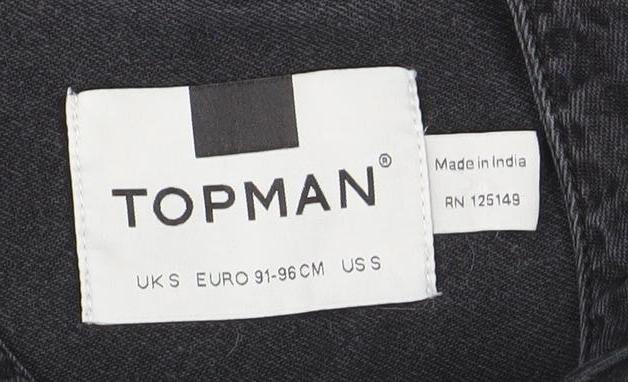 Topman Men's Black Long Sleeve Button-Up Shirt
