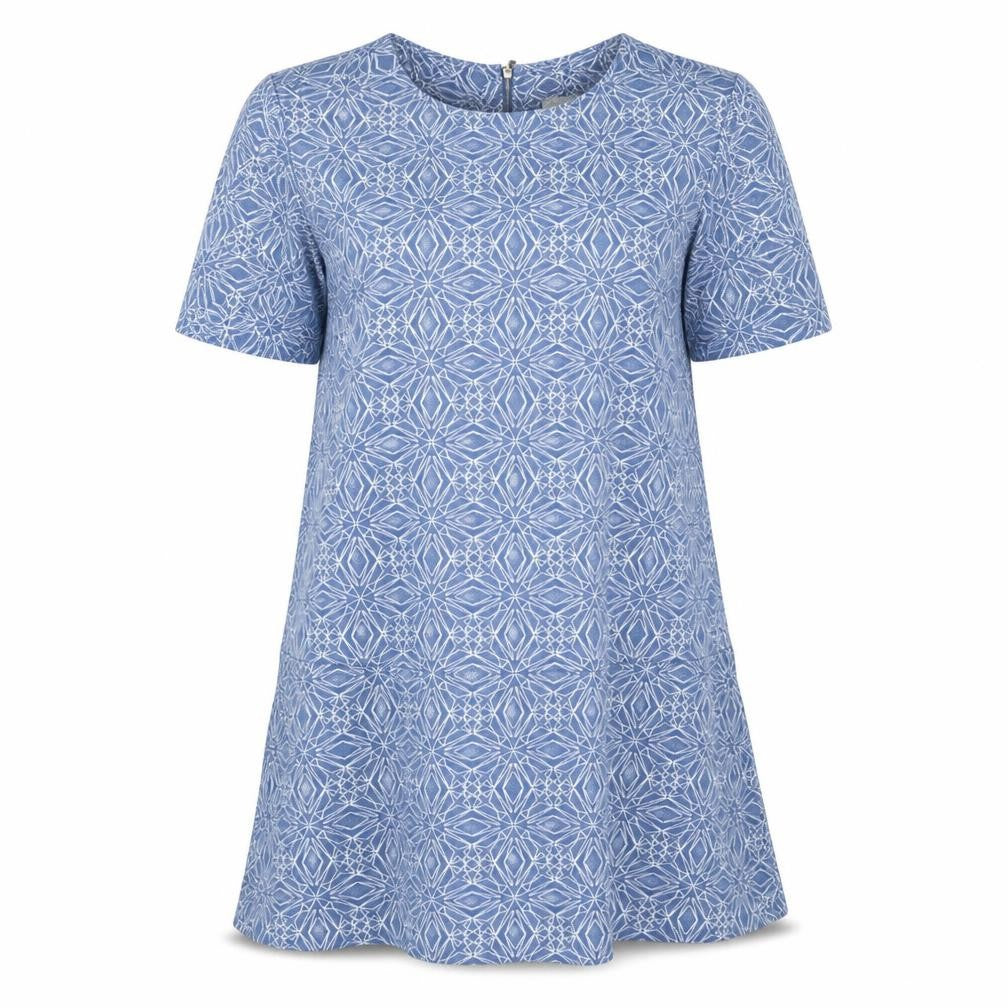 Next Women’s Blue Geometric Half Sleeve Dress