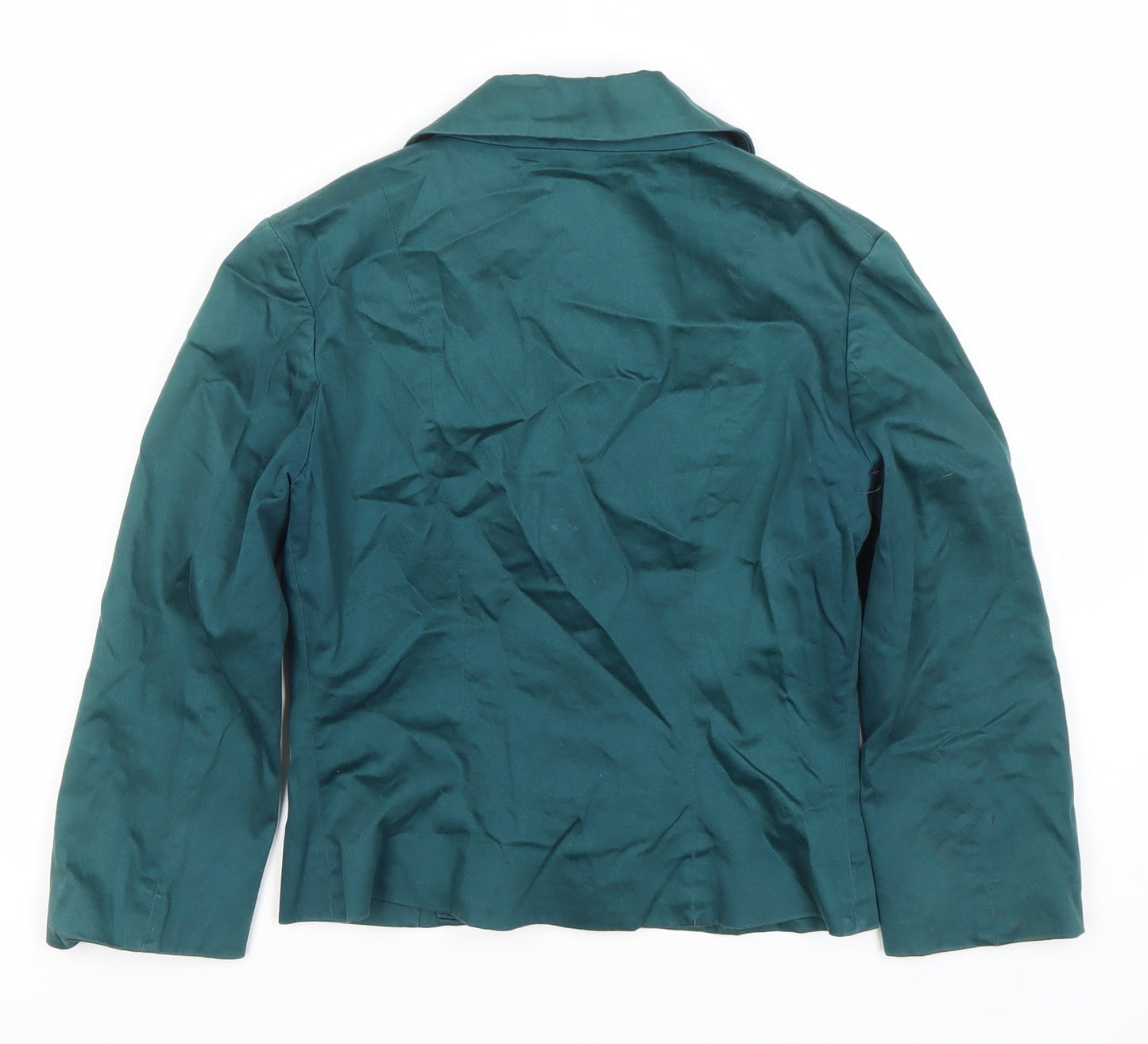 H&M Green Women's Blazer, Size 6, Classic Fit, Lined