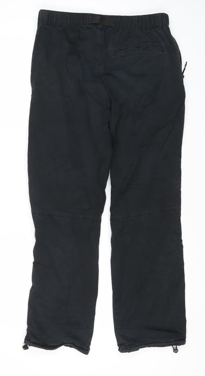 River Island Men's Black Elastic Waist Trousers S