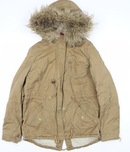Divided Women's Beige Parka Coat Size 10