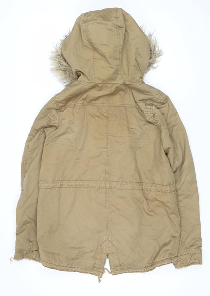 Divided Women's Beige Parka Coat Size 10