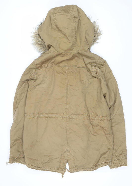 Divided Women's Beige Parka Coat Size 10