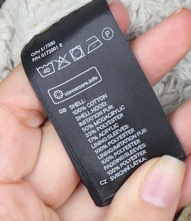 Divided Women's Beige Parka Coat Size 10