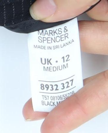 Womens UK Size 12 Marks and Spencer   Black Trousers