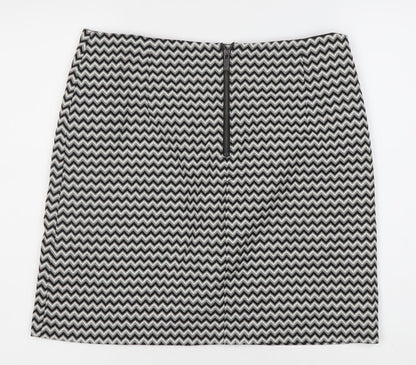 Marks and Spencer Women's Black Geometric Pencil Skirt Size 12