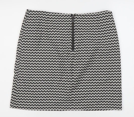 Marks and Spencer Women's Black Geometric Pencil Skirt Size 12