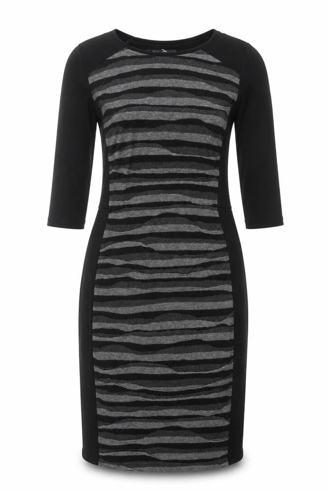 Blue Chameleon Women's Black Grey Pencil Dress Size 10