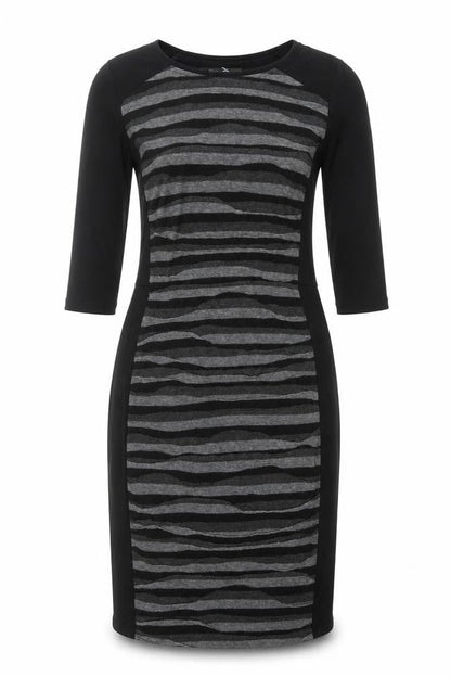 Blue Chameleon Women's Black Grey Pencil Dress Size 10