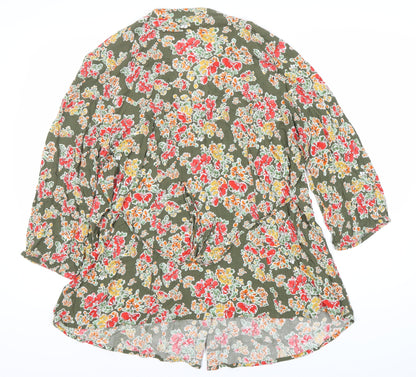Colton Traders Women's Floral Green Top Size 18