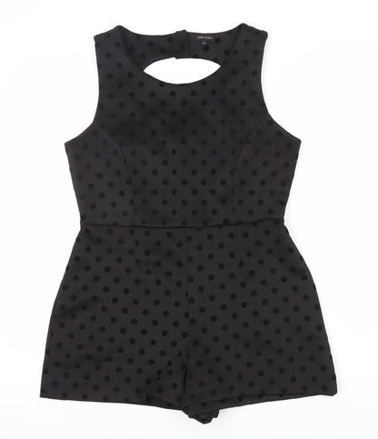River Island Black Polka Dot Playsuit, Women's Size 12