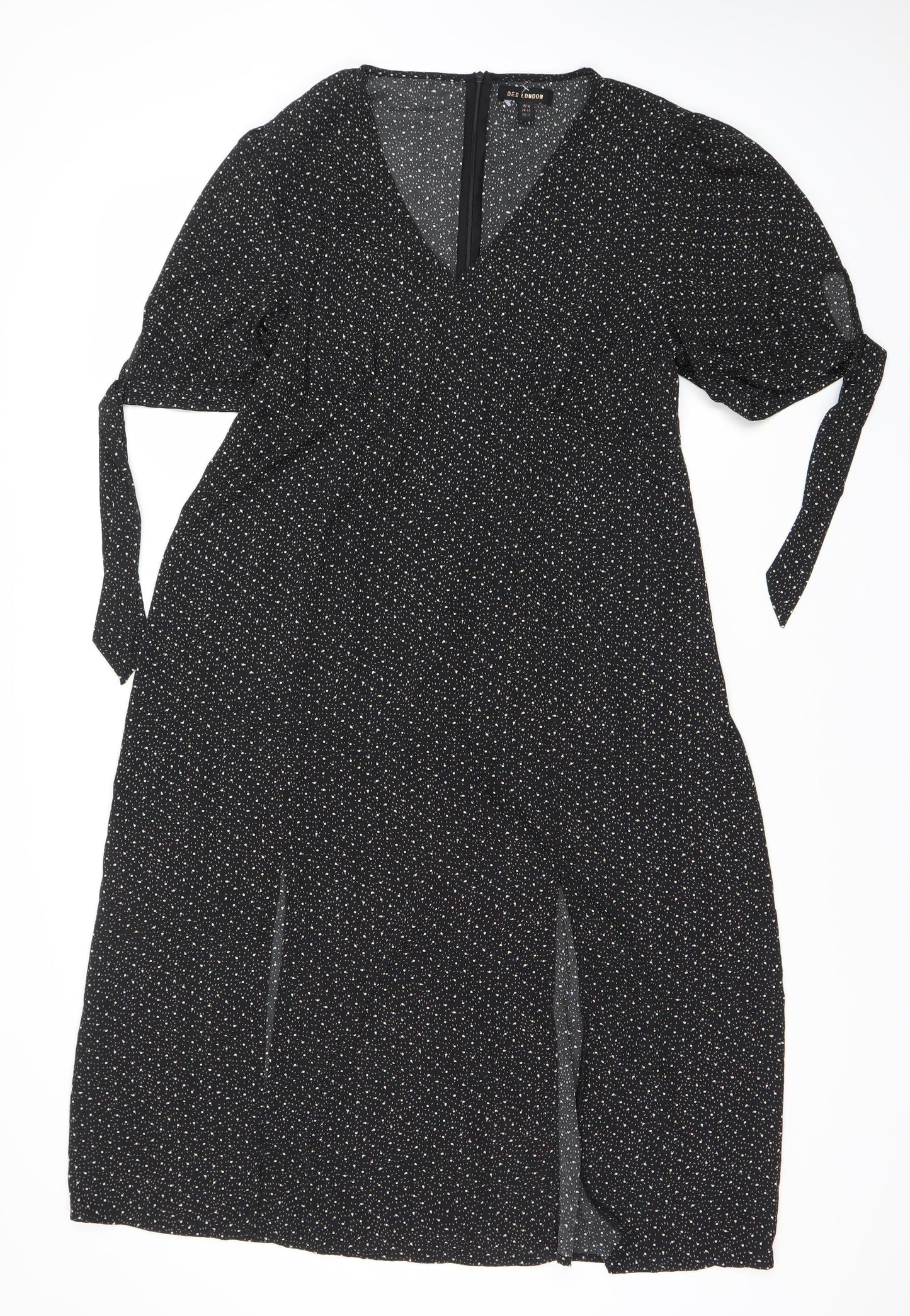 QED London Women's Black Dress Size 8 with Zip Closure